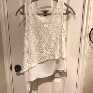 Cream Lace/Chiffon Top